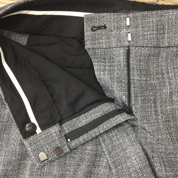 Ann Taylor Gray Trousers Pants Womens 4 Flat Front‎ Belted Slim Tie Belt - Picture 7 of 9